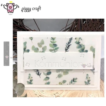 

Piggy Craft metal cutting dies cut die mold German Communion letter Scrapbook paper craft knife mould blade punch stencils dies