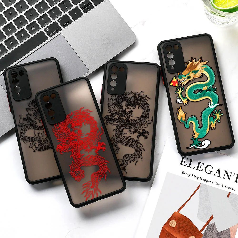P30 Pro Case For Huawei P40 Lite Cover Dragon Back Funda For Huawei P Smart 2021 Honor 10X Lite 8X 20 Nova 5T Y9 Prime 2019 Case