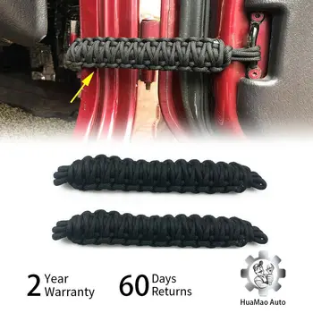 

Black Auto Door Limit Strap Bandage Rope for Jeep Wrangler JL JK TJ 1997+ Parts