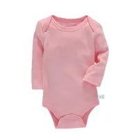 Lawadka 3-24M Cotton Bodysuit For Newborns Four Season Long Sleeve Infant Baby Girls Boys Clothes Jumpsuit Solid Baby's Rompers 5
