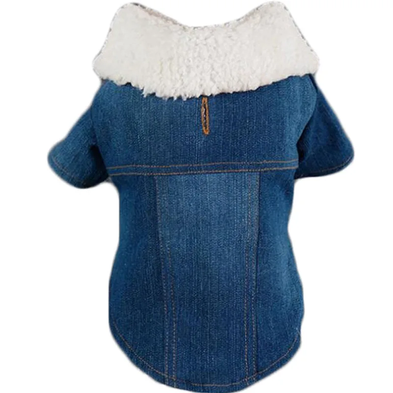 

Thicken Denim Dog Clothes Winter Warm Coat For Small Dogs Yorkie Pug Poodle Pet Cat Jeans Jacket Outfit Puppy Costume Apparel L