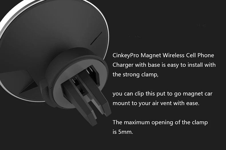 360 Degree Rotation Car Phone Wireless Charger For Samsung S8 S8 Plus S7 Edge Dashboard Wireless Charger Stands Air Vent Holder (10)