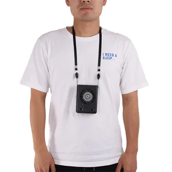 

New Portable Necklace Hanging USB Rechargeable Air Cooling Personal Fan With 18650 Li-ion Battery 3-Speed Adjustable
