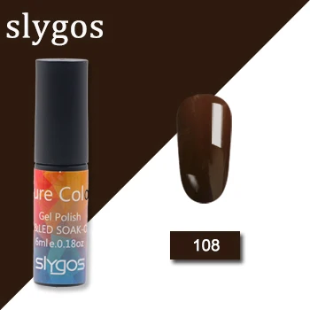 SLYGOS 6 мл цветной УФ гель осень и зима горячая распродажа Полупостоянный замочить от шоколада оранжевый гель для ногтей лак для маникюра - Цвет: 108