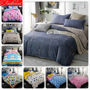 

New Creative Bedding Set Quilt Comforter Duvet Cover Adult Couple Soft Cotton Bed Linen Double Queen King Size Bedspread 220x240