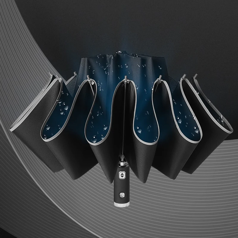 UV Automatic Umbrella With Reflective Strip Rain Wind Resistant Trip Sun Reverse Umbrellas Folding Umbrella For Xiaomi folding umbrella,automatic umbrella,sun umbrella