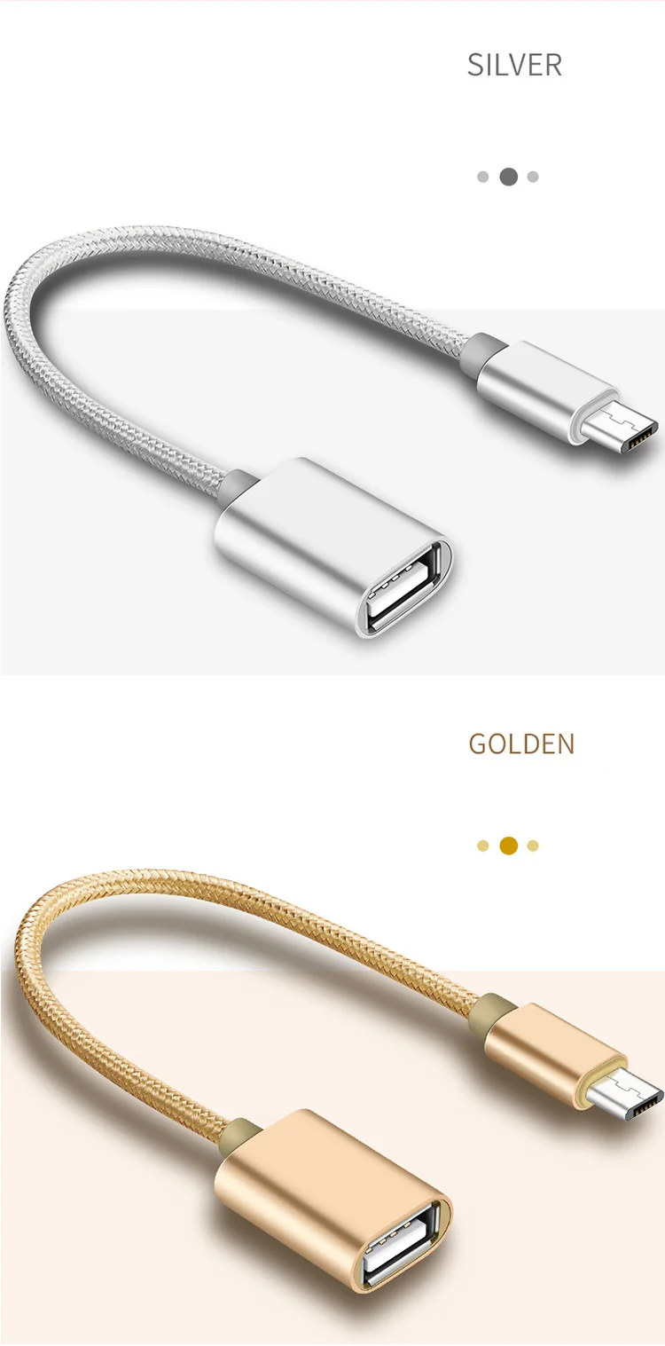 Металлический корпус Micro USB OTG кабель адаптер для Xiaomi Redmi Note5 Micro USB разъем для huawei планшета Android USB 2,0 OTG адаптер