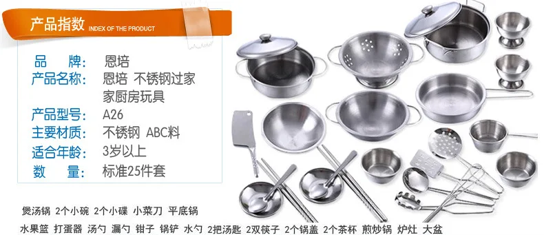 Phoui детская игрушка из нержавеющей стали CoYer Baby Cook кулинарный Кукольный дом для девочек игровой дом набор кухонных игрушек