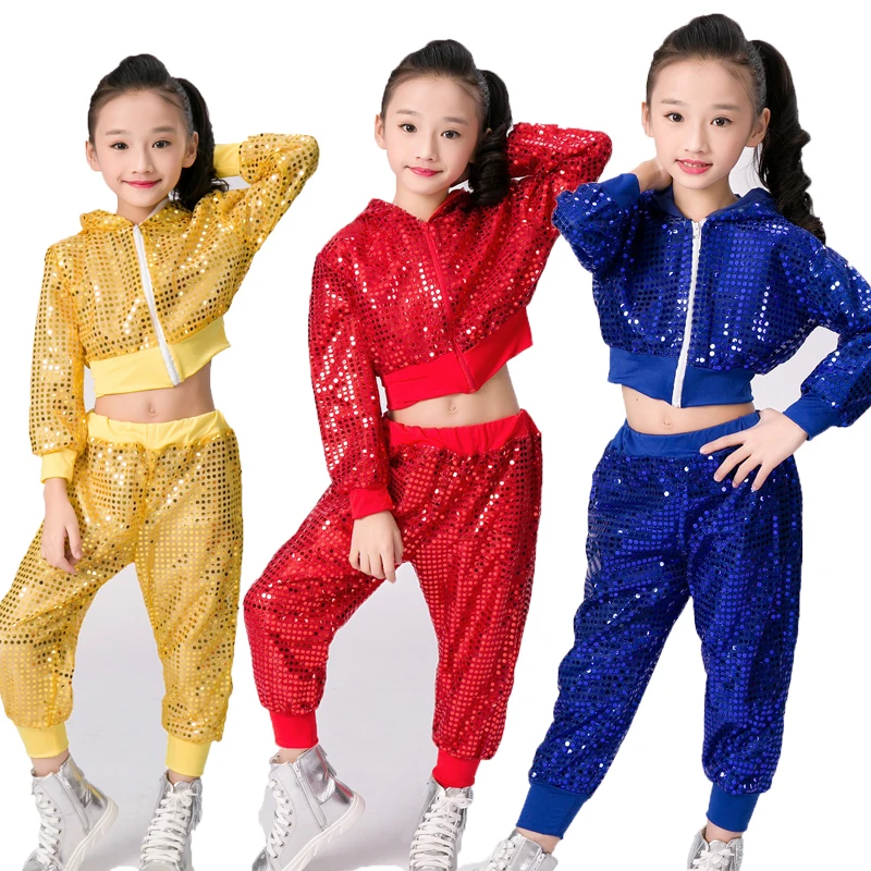 Kids-Sequins-Jazz-hip-hop-modern-dance-Sequins-costume-Hip-hop-dance-costume-Very-cool-and