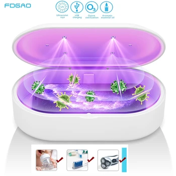 

15W Qi Wireless Charger UV Light Sterilizer Box Fast Charging For iPhone 11 XS XR Samsung S20 S10 For Jewelry Watch Sanitizer