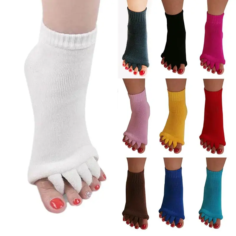 

1Pair For Toes Bunion Corrector Orthopedic Five Toe Socks Orthotics Separators Free Size