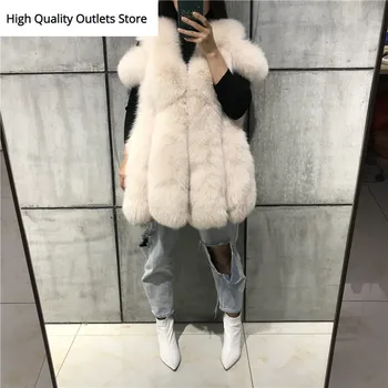 

natural fox for gilet real fox for west ladies for west