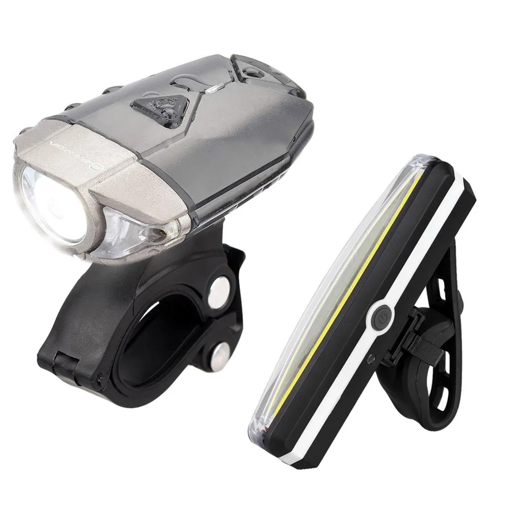 Luces bicicleta USB Перезаряжаемый светодиодный велосипед яркий велосипед передняя фара и задний фонарь набор велосипед светодиодный Аксессуары для велосипеда#0808