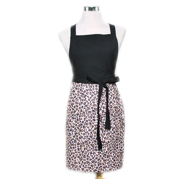 

Leopard Bib Apron Kitchen Apron Cooking baking Apron for Women for home