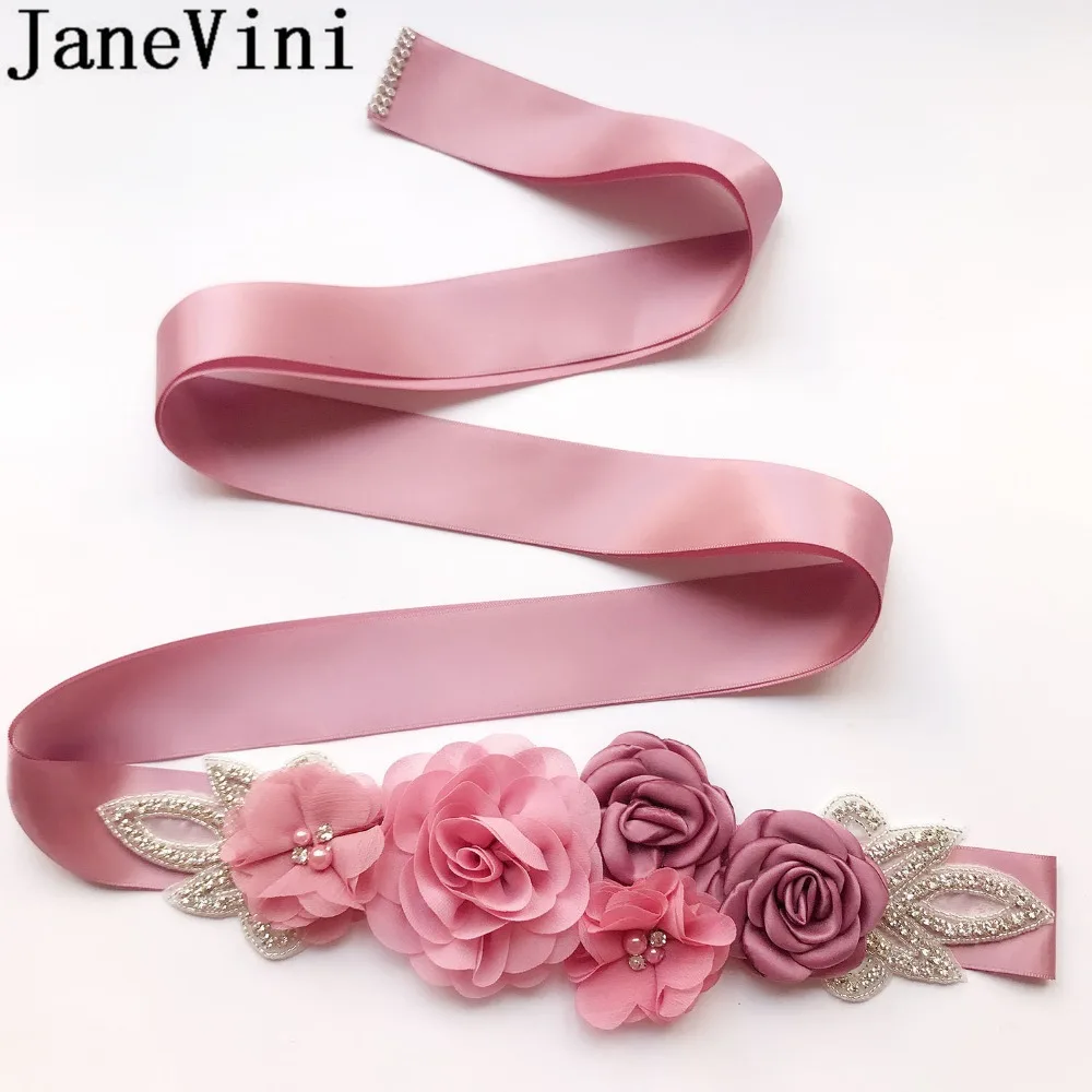 JaneVini,, ручная работа, тонкий пояс, стразы, жемчуг, цветы, пояс для невесты, элегантные кружевные ленты, Свадебные ремни для невесты