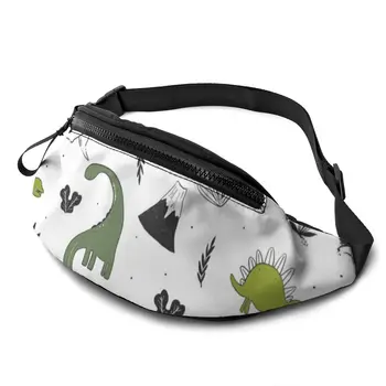 

NOISYDESIGNS New 3D Cute Colorful Dinosaur Waist Pack for Men Women Bag Animals Women Money Belt Travelling Waist Bag Custom