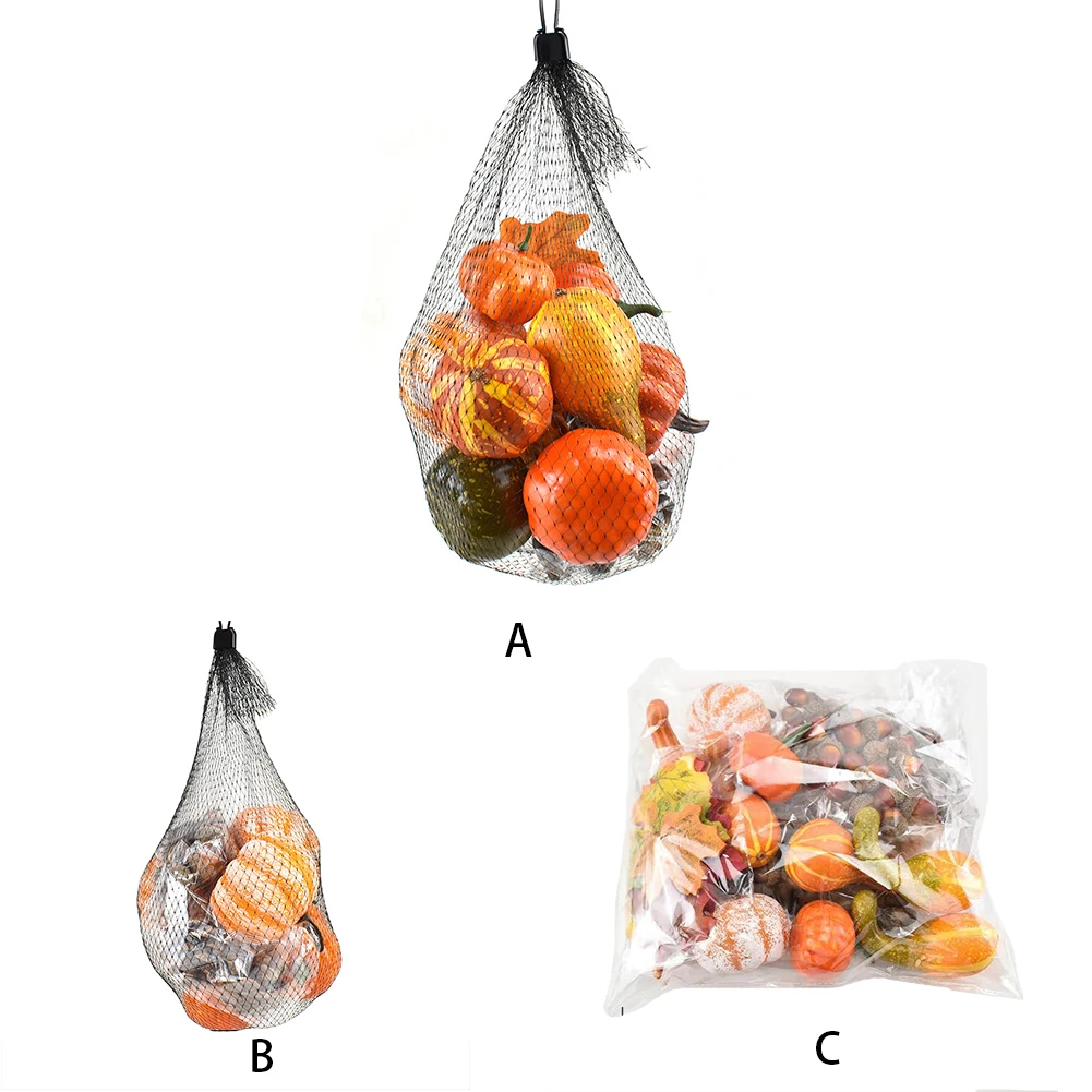 Lifelike Prop Mixture Realistic Fake Thanksgiving Fall Small Simulation Gift Home Decor Artificial Pumpkin Set Foam Portable