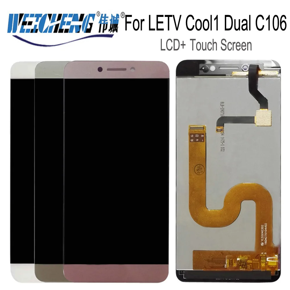 Koop WEICHENG Telefoon display Voor Cool1 Dual C106 LCD Display Voor Letv Le LeEco Coolpad Cool 1 Digitizer Sensor Glass Panel montage