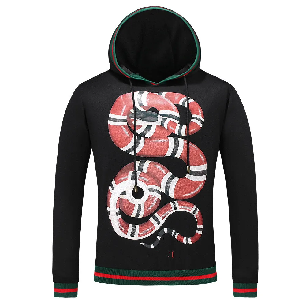 

Spring and Autumn New men clothes mens hoodies Cotton Full Print snake Hooded Casual streetwear Fashion high-end hoodie men