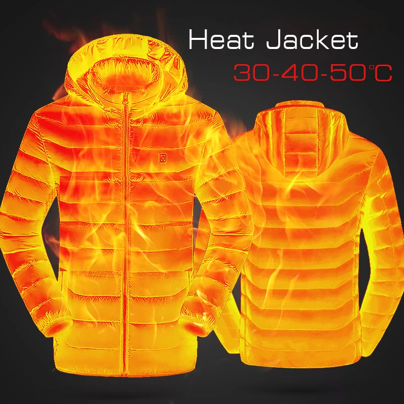 Men2022WinterNewWarmUSBHeatingFleeceJacketsParkasSmart