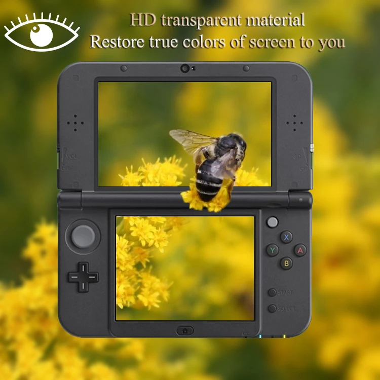 

Top Tempered Glass LCD Screen Protector+Bottom PET Clear Protective Film for Nintendo New 2DSLL 3DSLL 3DSXL New 3DS LL