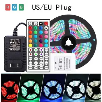 

5m 20m DIY Decoration Home LED Strip Light Party RGB Flexible With 44Keys Controller Ribbon Bedroom Non Waterproof Safe Indoor