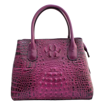 

2020 new leather women's bag European and American fashion one shoulder crossbite crocodile handbag middle aged mother's big bag