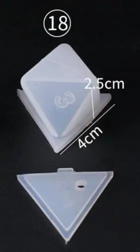 Необычные Кости силиконовые формы DIY эпоксидная смола амулеты 3D кубики формы Ювелирные Кабошоны изготовление УФ смолы декодер формы - Цвет: 18