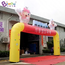 8*5,5 метров надувная желтая Арка С мультяшными рекламными арками, украшение для входа на заказ