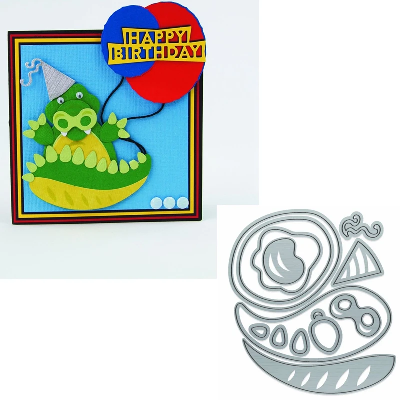 

Birthday Crocobaby Die Cuts For Card Making Crocodile On Birthday Metal Cutting Dies Scrapbooking Stencils Decoration New 2019