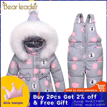 

Bear Leader Kids Sets Baby Winter Down Jacket Set Pants-Jacket Outside Parka Hoodies Outerwear Suits Unisex Polka Dot clothes