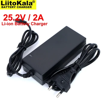 

wholesale 3PCS Liitokala 25.2V 2A 6series 18650 4.2V*6S lithium battery charger 25.2V Constant current 2A current DC 5.5*2.1MM