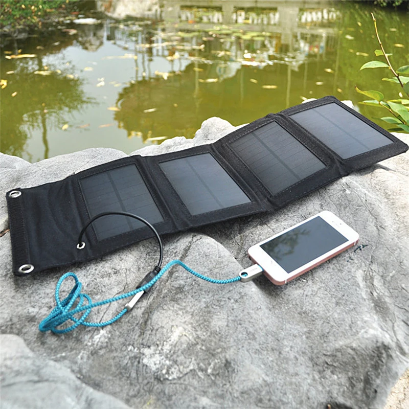 20 Вт солнечные панели Складные Водонепроницаемые солнечные батареи зарядное устройство 5 В 2A USB выходное устройство портативное для наружного кемпинга автомобиля