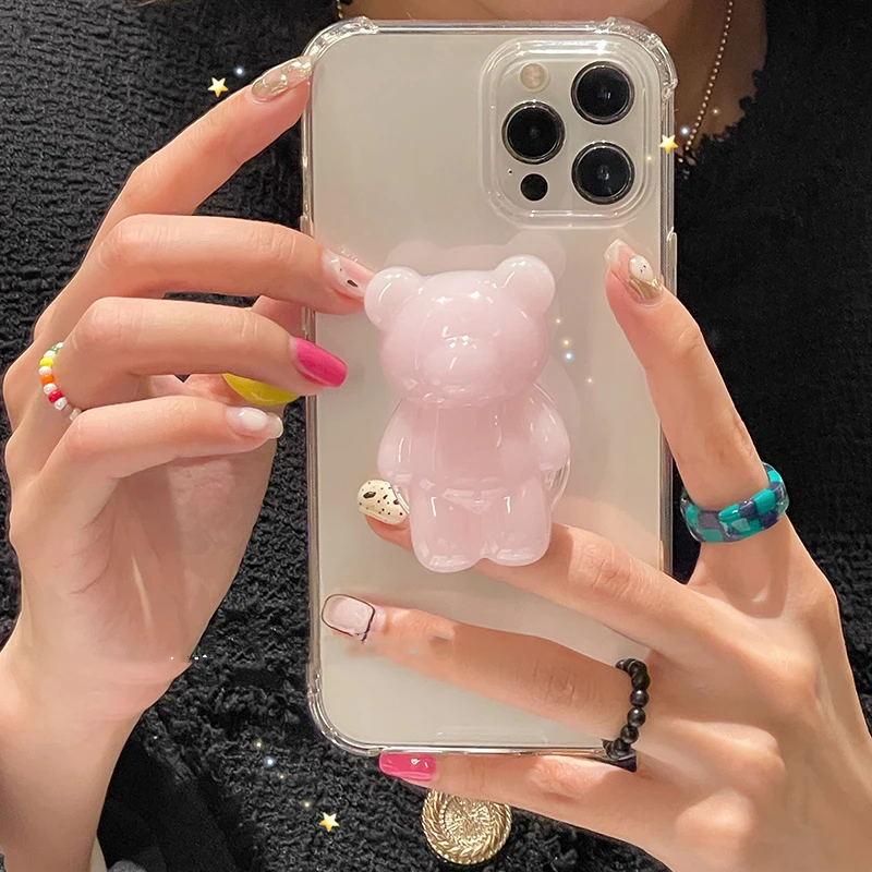 For Xiaomi Mi Poco X3 NFC Case Cute Bear Bracket Ring Holder Cover Redmi Note 10 9 8 Pro Max 10S 9S 11 10TLite F3 M3 | Мобильные
