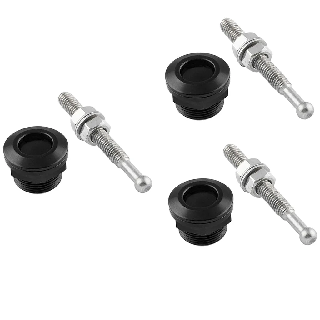 Universal  0.87''/ 22mm Diameter Quick Release Latch Push Button Hood Bonnet Pins Lock Clip Kit (3 Per Pack, Black)