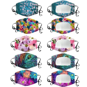 

10PCS Face-Mask with Eye Shield Mask With Clear Window Mask Transparent Reusable For Outdoor Working mondkapjes wasbaar