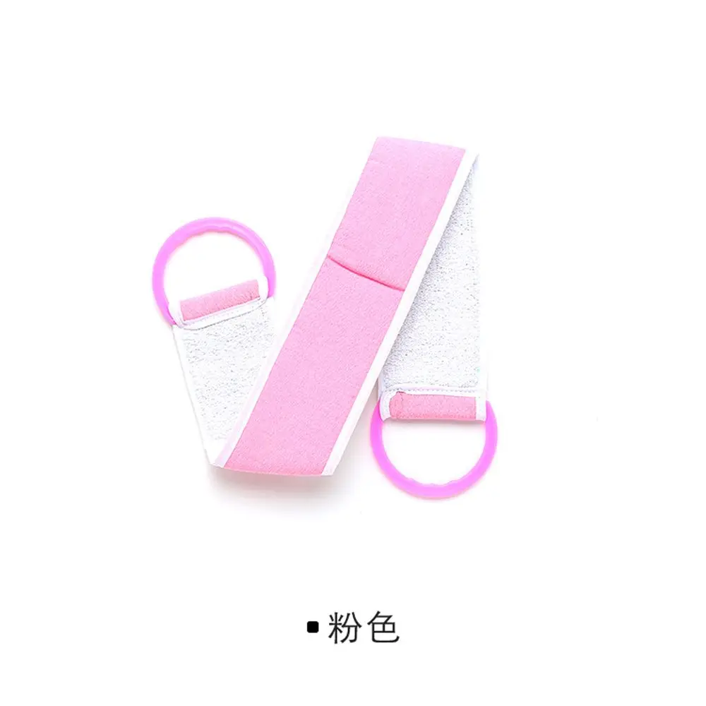 pink Новое натуральное мягкое отшелушивающее мочалка с ремешком на спине мочалка банное полотенце Мочалка для душа Спа-мочалка губка для здоровья кожи тела Очистка - Цвет: pink