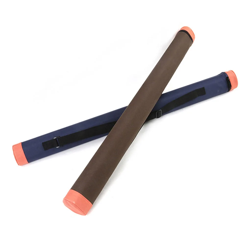1 Piece Fly Fishing Rod Tube Triangle Rod Tube Storage Case Holder with Carry Strap 
