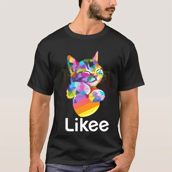

Likee App Heart Cat T-Shirt Clothes Popular T-Shirt Crewneck 100% Cotton Tees Amazing Short Sleeve Unique For Men Tops