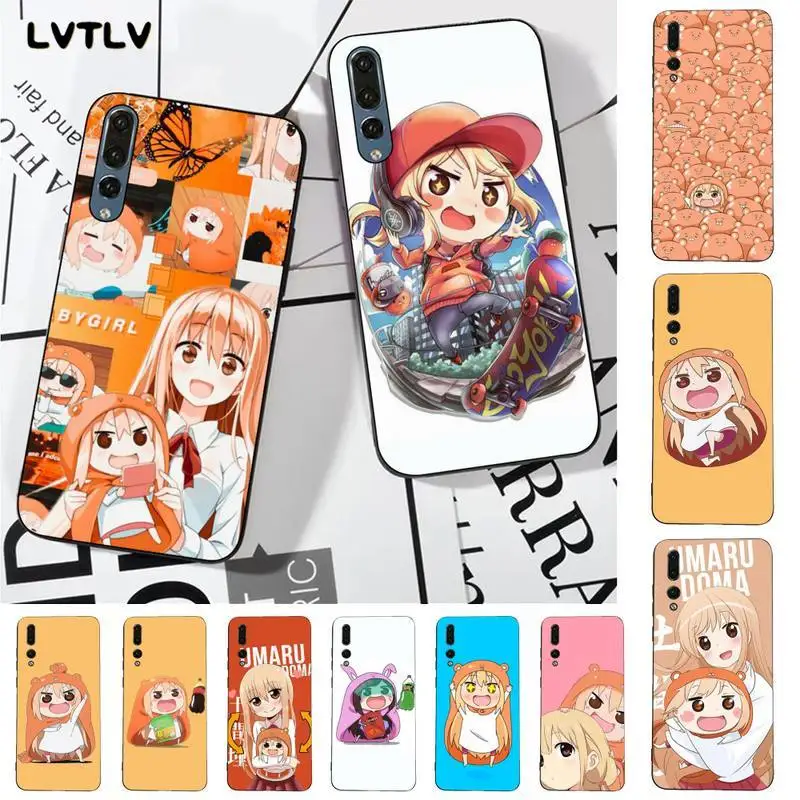 LVTLV Япония Аниме Himouto! Umaru chan черный ТПУ мягкий чехол для телефона huawei P8 P9 p10 p20 P30 P40