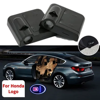 

2Pcs Car Shadow Door Light Emblen Wireless Projector Logo Led Welcome Lamp for Honda Fit Jazz Accord Civic Inspire City Odyssey