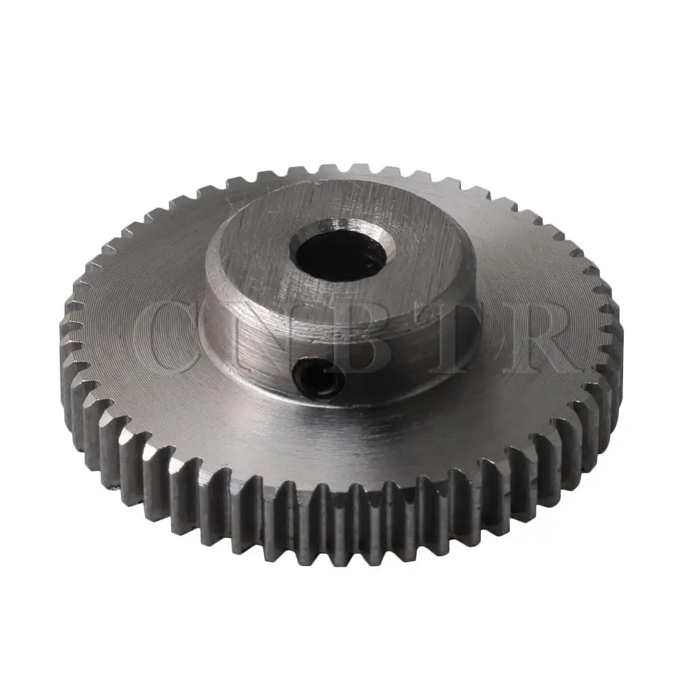 

CNBTR 0.6 Module 51Teeth Tooth Motor Pinion Gear 45#Steel Silver Replacement