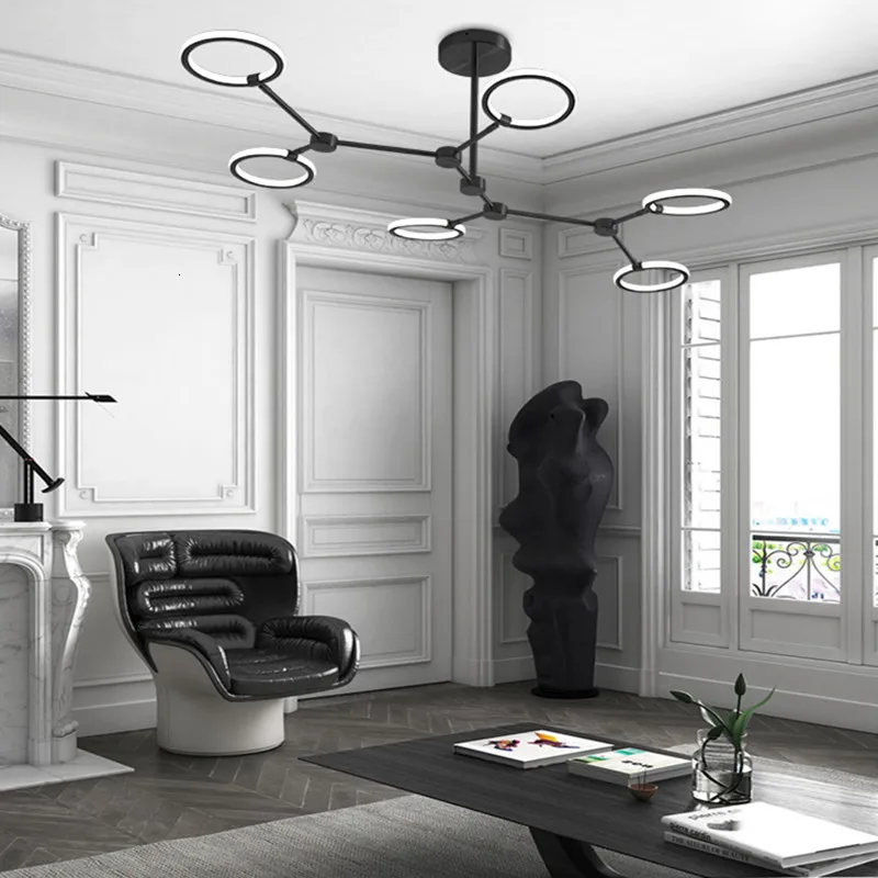 

Lamp Northern Europe Originality A Living Room Small Ring A Chandelier Personality Concise Model House Bedroom Restaurant