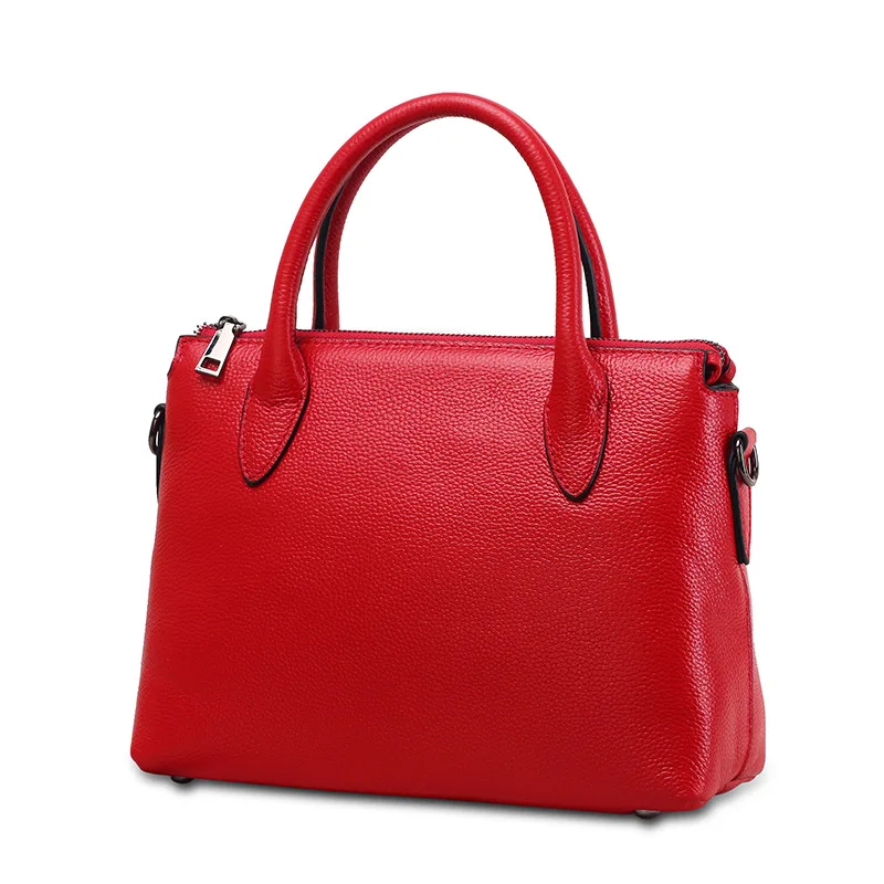 

Autumn new top layer cowhide ladies handbag Korean fashion simple leather handbags shoulder Messenger bag