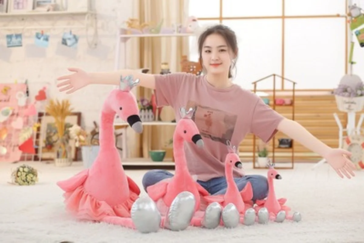 2019 Лебедь плюшевые игрушки, Забавные куклы Фламинго Мягкие плюшевые игрушки для детей девушка подарок на день рождения подушки плюшевые