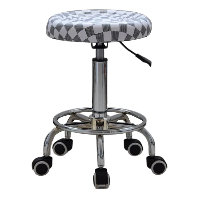 Adjustable Hydraulic Rolling Swivel Stool 5 Wheels - Image 6