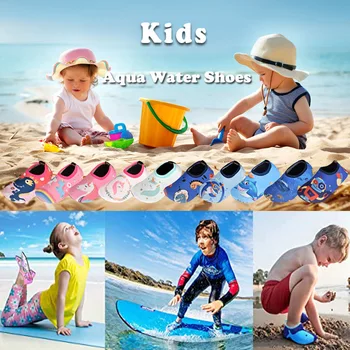 

Kids Aqua Water Shoes Boys Girls Beach Swim Non-Slip Shoes Children Quick Dry Shoes Cartoon Printed Diving Socks Nylon Elastic