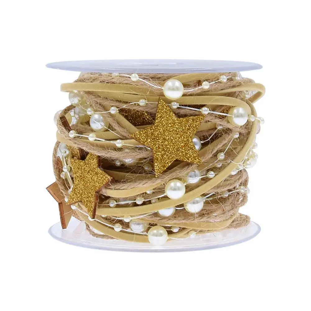 

Christmas Lint Decoration For Tree Pentagram Bead Home Xmas New Christmas tree Year 2021 Gift Ornaments Chain Lint Decor Di P5M3