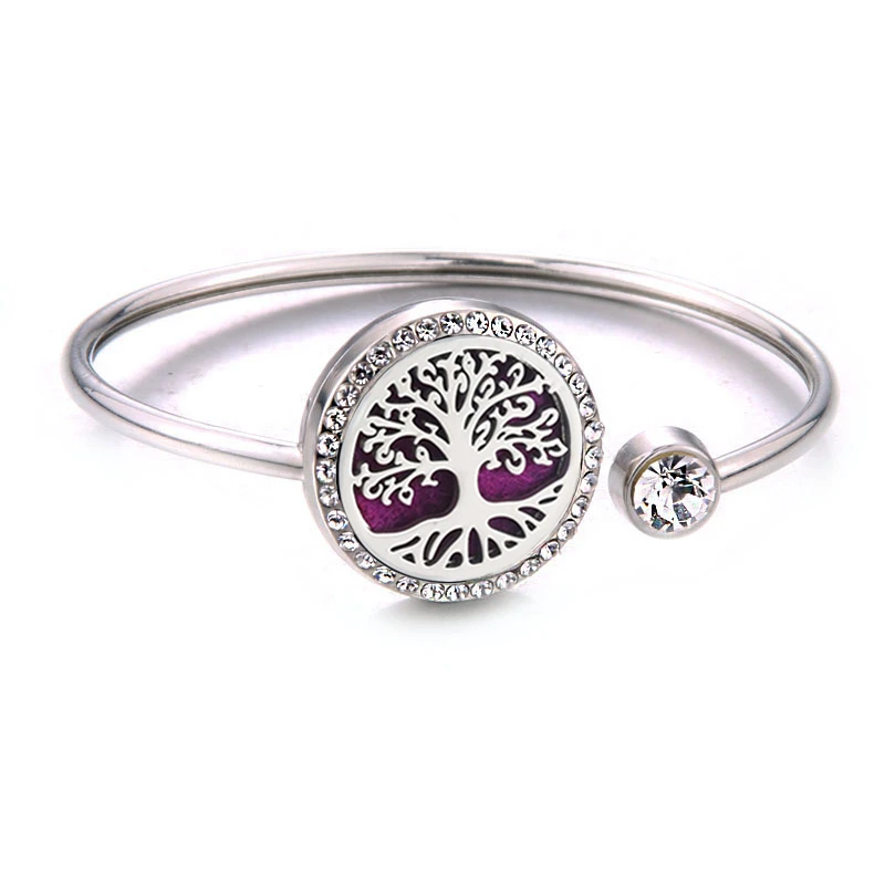 Ätherisches Öl Diffusor Armband Edelstahl Aromatherapie Medaillon Armbänder G6Y