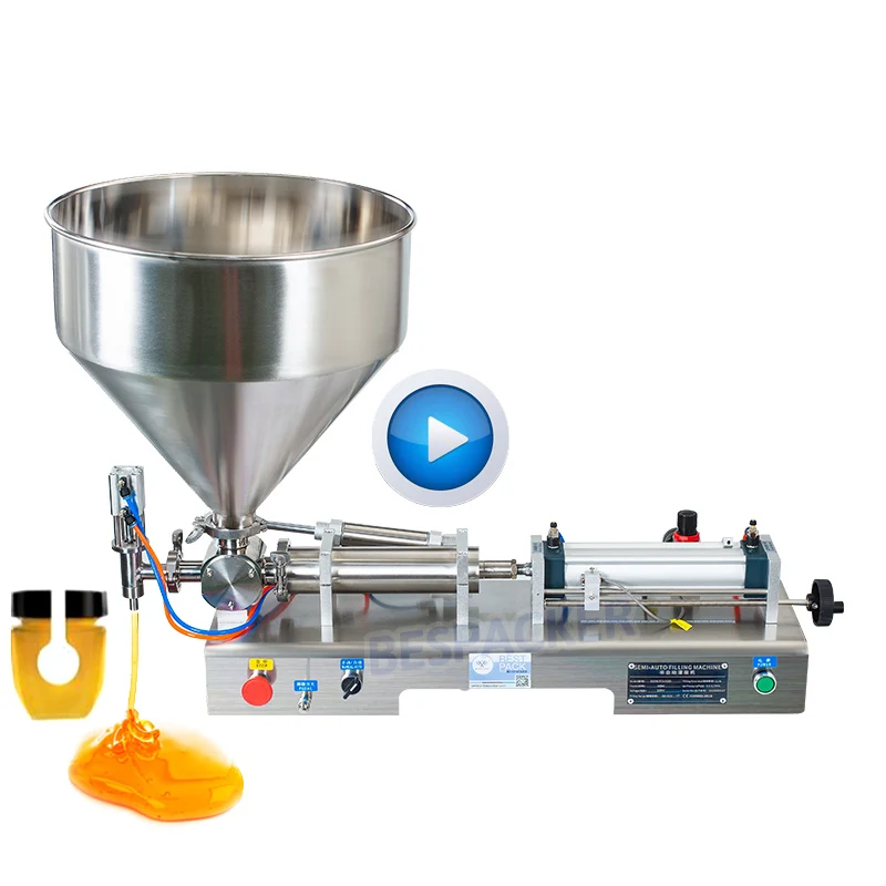 Bespacker G1WTD Semi Automatic Ice Cream Water Liquid Honey Juice Sauce Soft Drink Tomato Paste Filling Machine